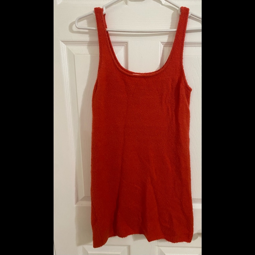 Red light sweater material tank dress. Size M. Lovers+Friends brand.